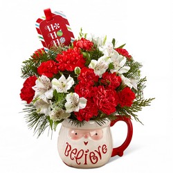 The FTD Believe Mug Bouquet by Hallmark from Backstage Florist in Richardson, Texas